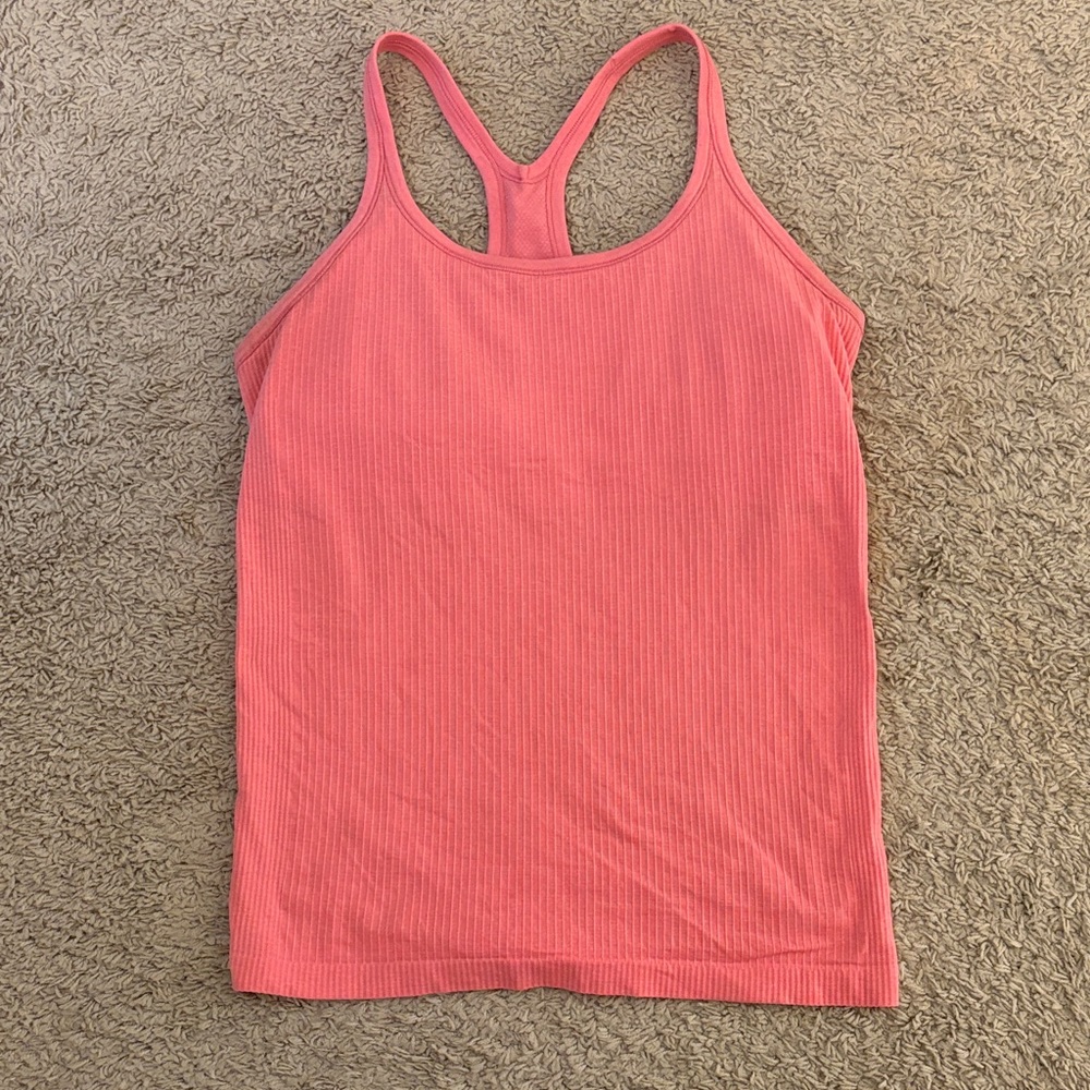 lululemon athletica Coral Ribbed Tank Top